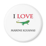 I Love Marine Iguanas Fridge Magnets