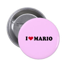 I LOVE MARIO BUTTON