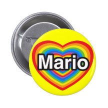 I love Mario. I love you Mario. Heart Pins