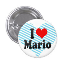I love Mario Pinback Buttons