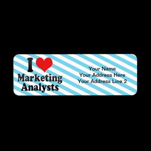 I Love Marketing Analysts Custom Return Address Labels
