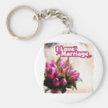 I Love Marriage Beautiful Flowers Keychains