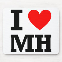 I Love Marshall Islands Design Mousepad