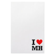 I Love Marshall Islands Design Personalized Stationery