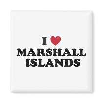 I Love Marshall Islands Refrigerator Magnet