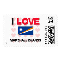 I Love Marshall Islands postage