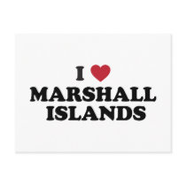 I Love Marshall Islands Post Card