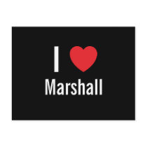 I love Marshall postcards by funnycustomtshirts I love Marshall postcards
