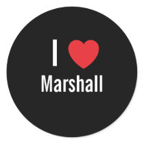 I love Marshall stickers by funnycustomtshirts I love Marshall stickers