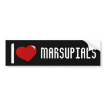 I Love Marsupials Bumper Sticker bumper stickers