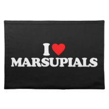 I LOVE MARSUPIALS PLACE MAT