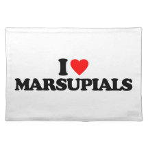 I LOVE MARSUPIALS PLACE MAT