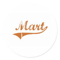 I Love Mart Texas Round Sticker