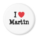 I love Martin heart custom personalized magnets