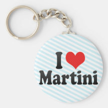 I Love Martini Key Chains