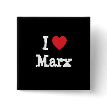 I love Marx heart T-Shirt buttons