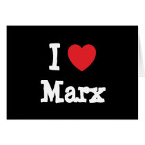 I love Marx heart T-Shirt cards