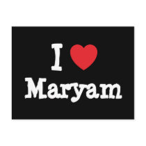 I love Maryam heart T-Shirt postcards