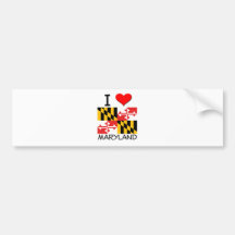 I Love Maryland Bumper Stickers