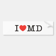 I LOVE MARYLAND BUMPER STICKERS