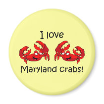 I love maryland crabs! refrigerator magnet