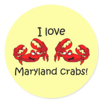 I love maryland crabs! stickers by barbecueboutique I love maryland crabs! stickers
