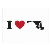 I Love Maryland Postcards