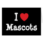 I love Mascots heart custom personalized cards