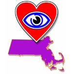 I love Massachusetts shirt F/B
