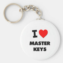 I Love Master Keys Key Chain