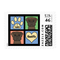 I Love Mastiffs Stamp