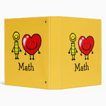 i love math 3 ring binders