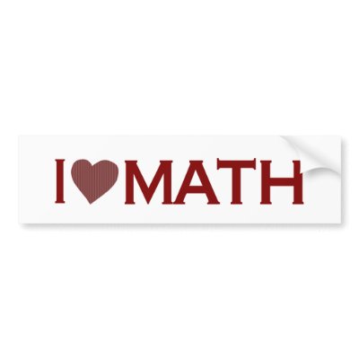 I Love Math Bumper Stickers by worldsfair