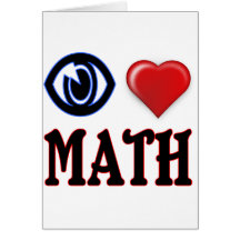 I Love Math Cards