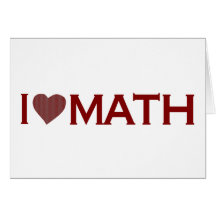 I Love Math Cards