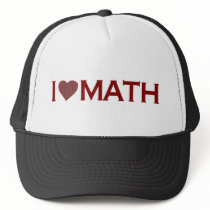 I Love Math Trucker Hats