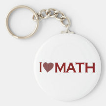 I Love Math Key Chain