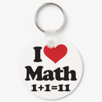 I Love Math! keychains