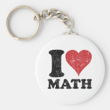 I Love Math Keychain