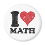 I Love Math Fridge Magnets