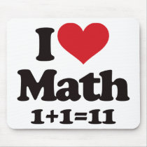 I Love Math! mousepads by visualnewbie I Love Math! mousepads