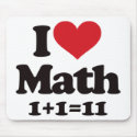 I Love Math! mousepads