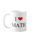 I Love math mugs