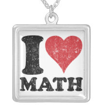 I Love Math Necklace