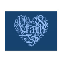 I Love Math Postcard