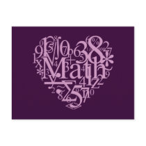 I Love Math Postcard