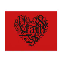 I Love Math Postcard