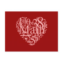 I Love Math Postcard