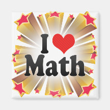 I Love Math Refrigerator Magnets