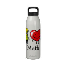 i love math reusable water bottles